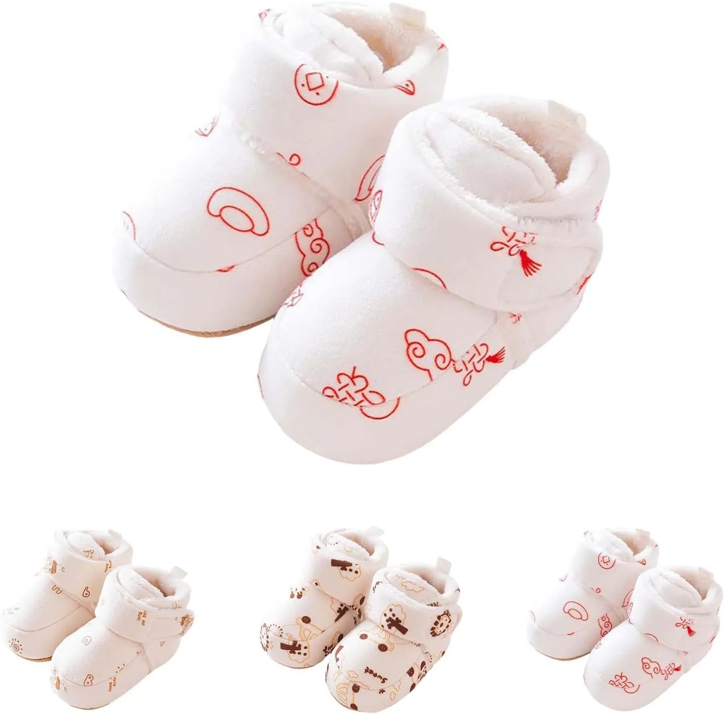 Baby Sock Shoes Winter Infant Toddler Shoes Boys Girls Baby Shoes Soft Sole Slip On Shoes Cute Animal Soft Sole Sneakers