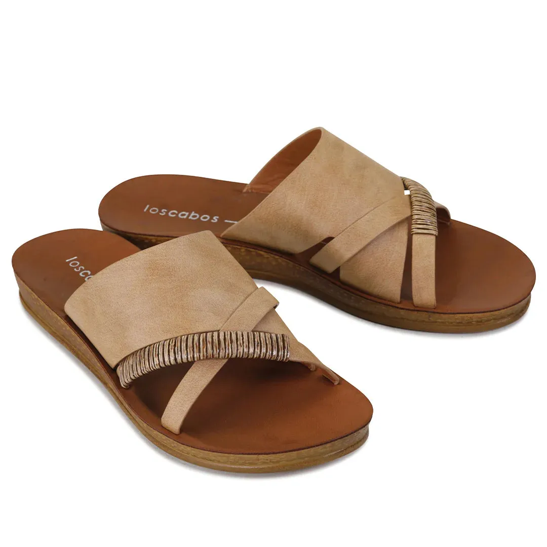 Bride Slip-on Sandals - Camel