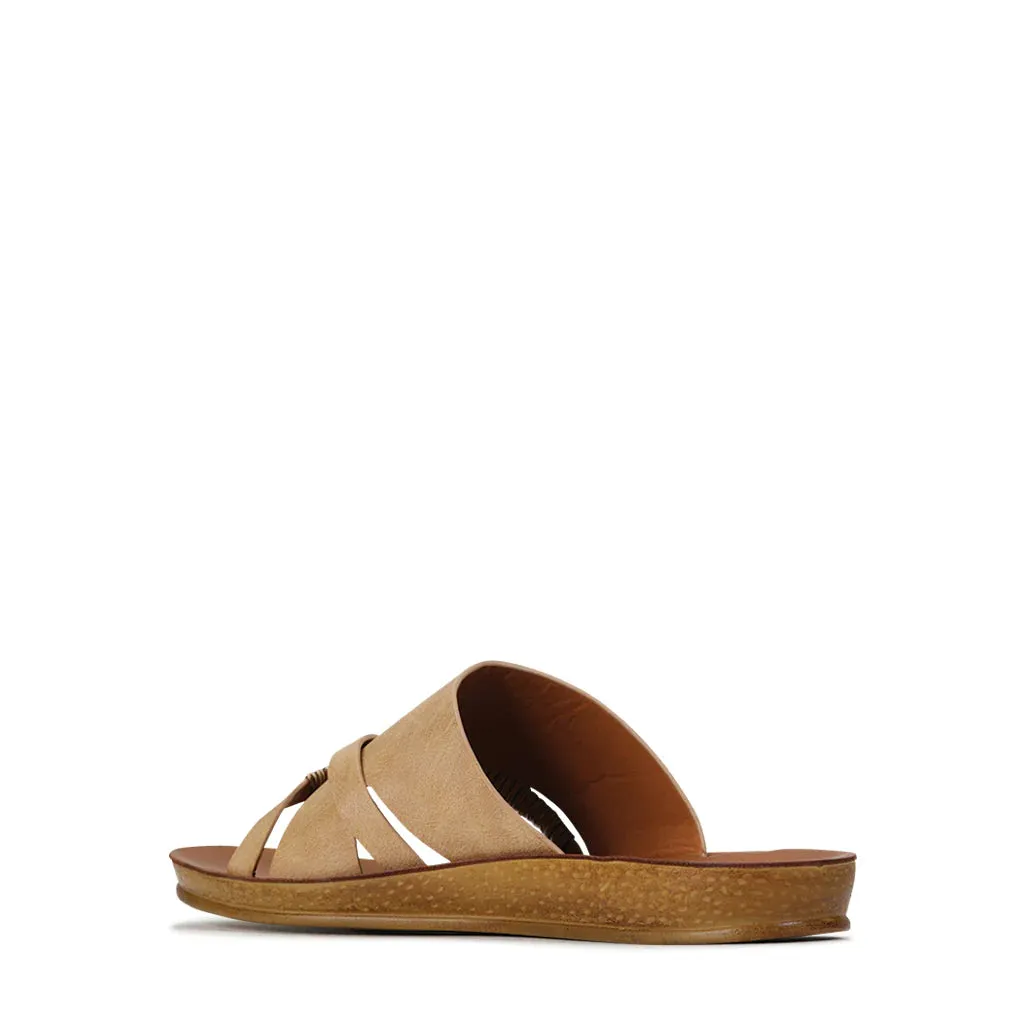 Bride Slip-on Sandals - Camel