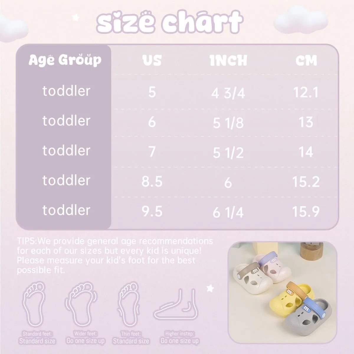 Casazoe Toddler Boys Girls Cute Garden Water Clogs Sandals Slip On Shoes Slipper Slides Lightweight Outdoor Summer Infant Children Beach Pool Shoes