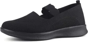 EnllerviiD Women Mary Jane Platform Sneakers Slip On Air Cushion Comfortable Wide Width Lightweight Nurse Shoes Loafers