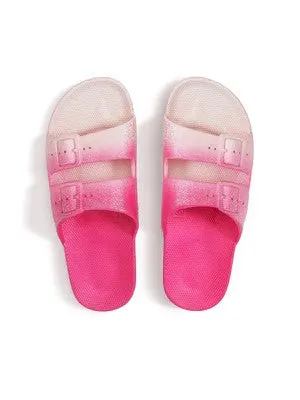 FUSCHIA GLITTER SLIDERS
