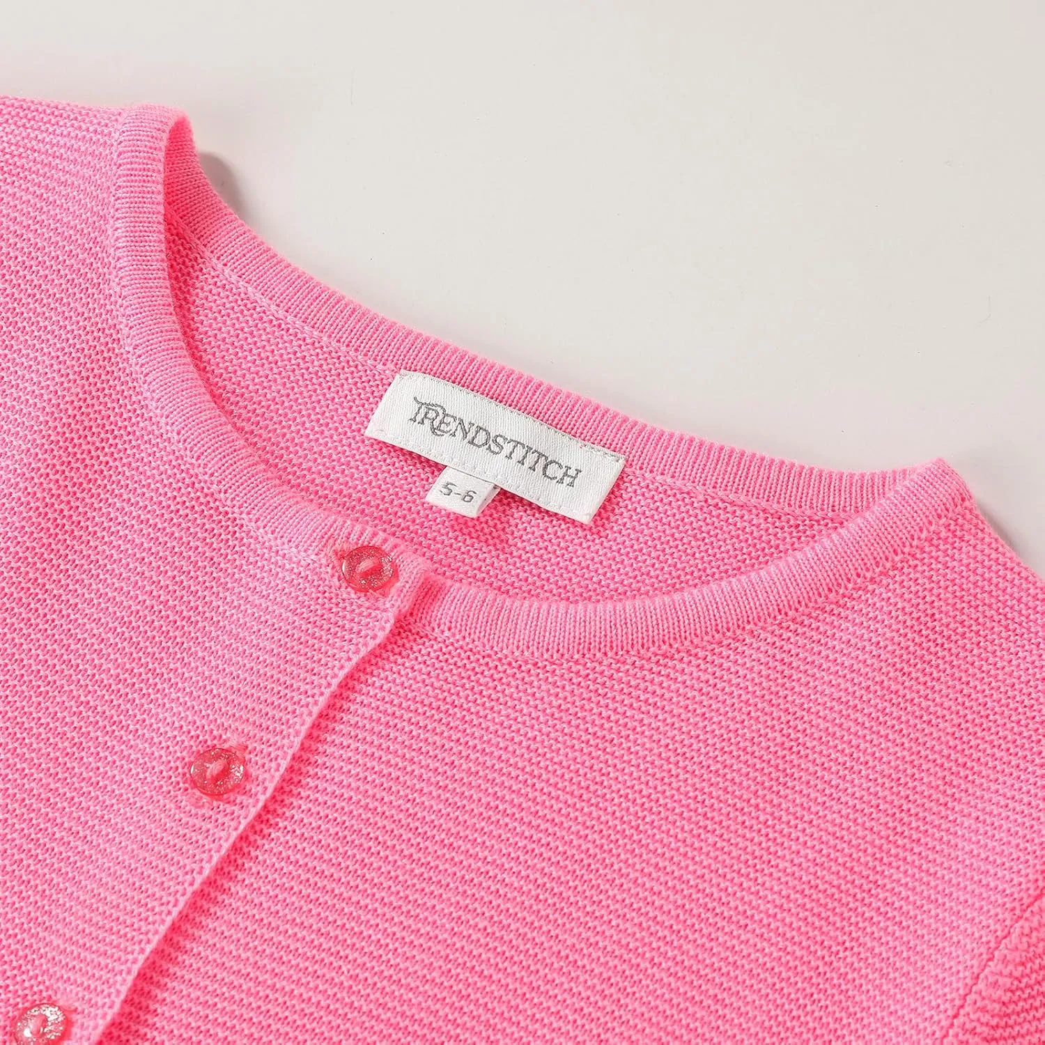 Girls' Long Sleeve Knitted Bolero Cardigan Kids Button Closure Shrug Sweaters Cropped Jacket Cover Up Tops