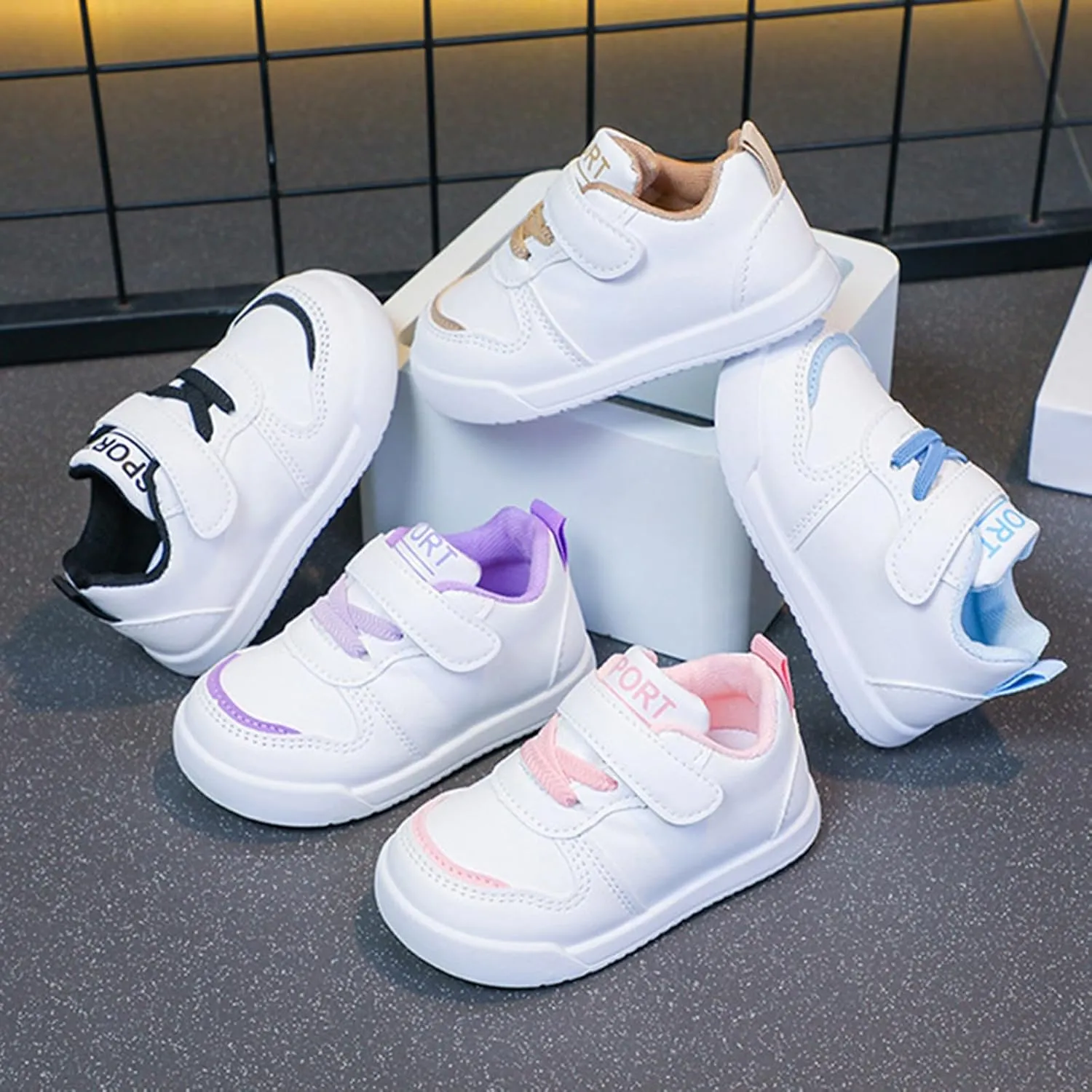 Infant Non Slip Sneakers Baby Boy Girl Toddler Breathable Lightweight Non-Slip Soft Sole First Walking Shoes