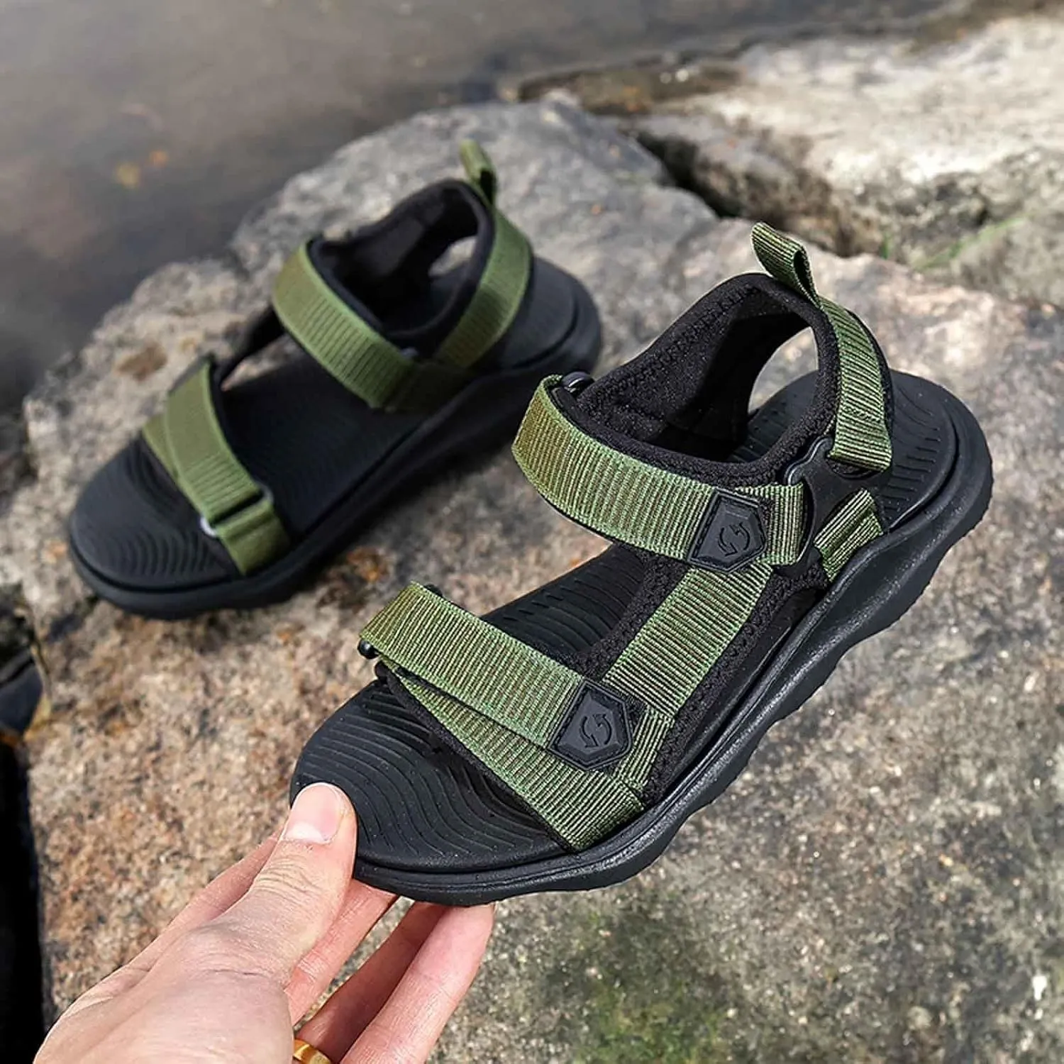 Kids Boy Sandals Open Toe Arch Support Adjustable Summer Comfort Sport Hiking Barefoot Shoes for Toddler Boys