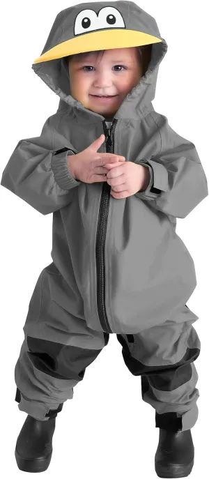 Kids Toddler Rain Suit - Muddy Buddy Waterproof Coverall One Piece Weather Resistant Baby Jacket