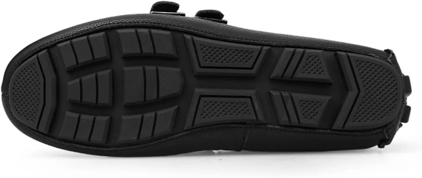Men's Loafers Shoes Monk Strap Vegan Leather Stitching Details Round Toe Slip Resistant Flat Heel Lightweight Party Prom Slip-on
