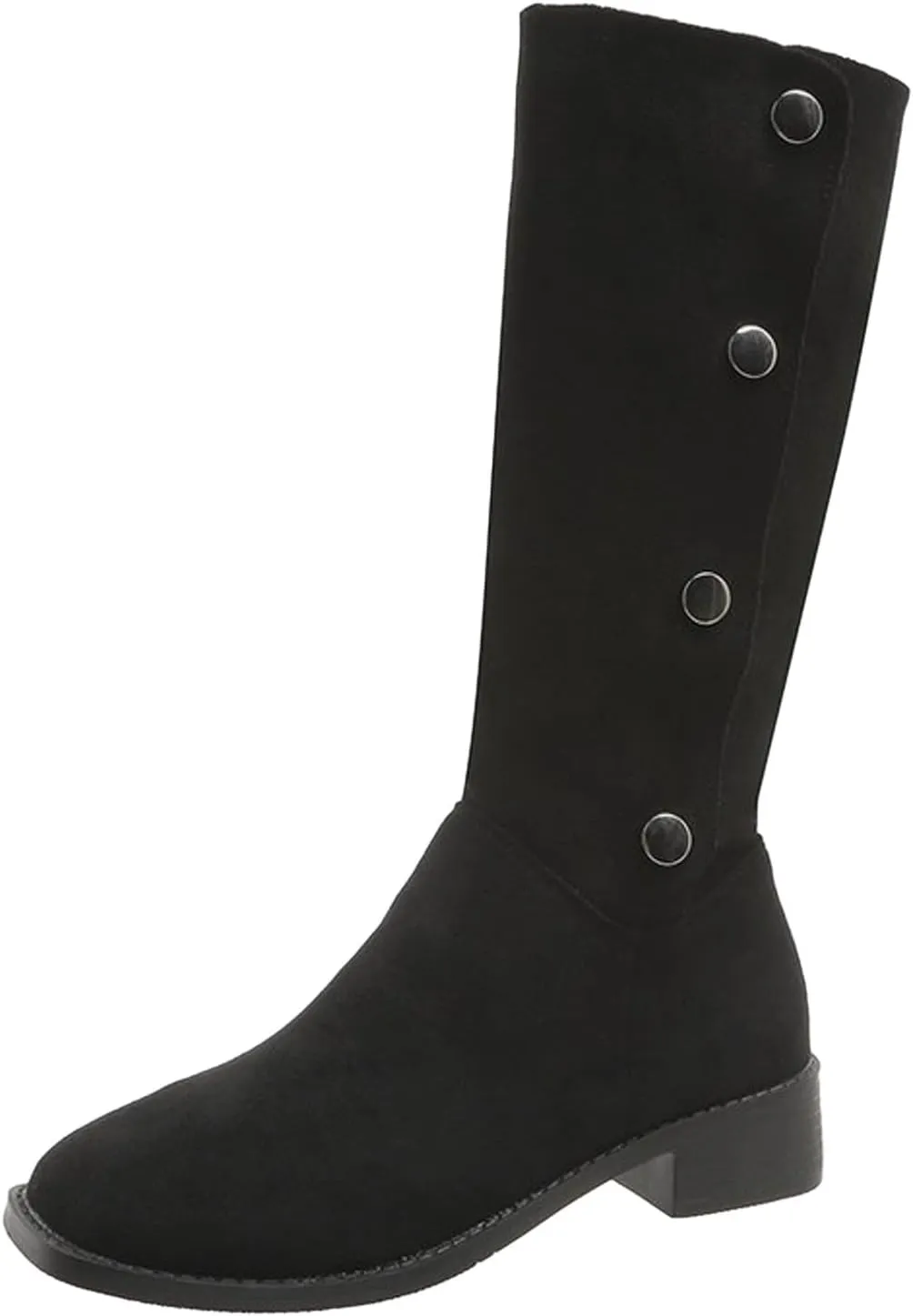 Mid Calf Boots for Women Fashionable And Versatile Classic Boots Fashion High Fall Booties Shoes Boot Work Women