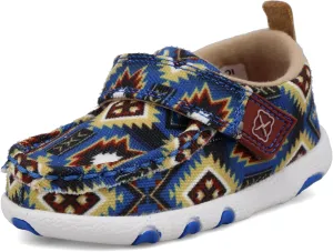 Twisted X Infant's Driving Moc, Moc Toe, Blue Multi Aztec, 5 M