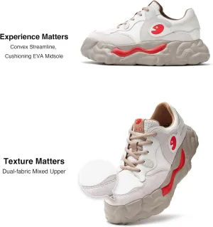 UIN Men's Fashion Chunky Sneakers Lightweight Walking Casual Slip Ons Art Painted Travel Skate Shoes Sanamolls 