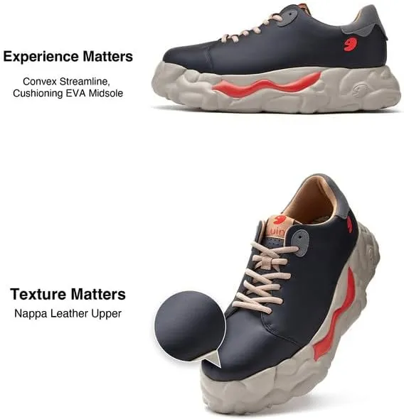 UIN Men's Fashion Chunky Sneakers Lightweight Walking Casual Slip Ons Art Painted Travel Skate Shoes Sanamolls 