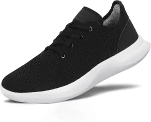 Women Walking Shoes Black Tennis Shoes for Women Running Sneakers Athletic Tennis Shoe Tree Runners Arch Support Ultra Lightweight Breathable Mesh Non-Slip Casual Sneakers for Gym Travel Work