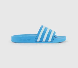 Womens adidas Adilette Sliders Semi Blue Burst White Semi Green Spark
