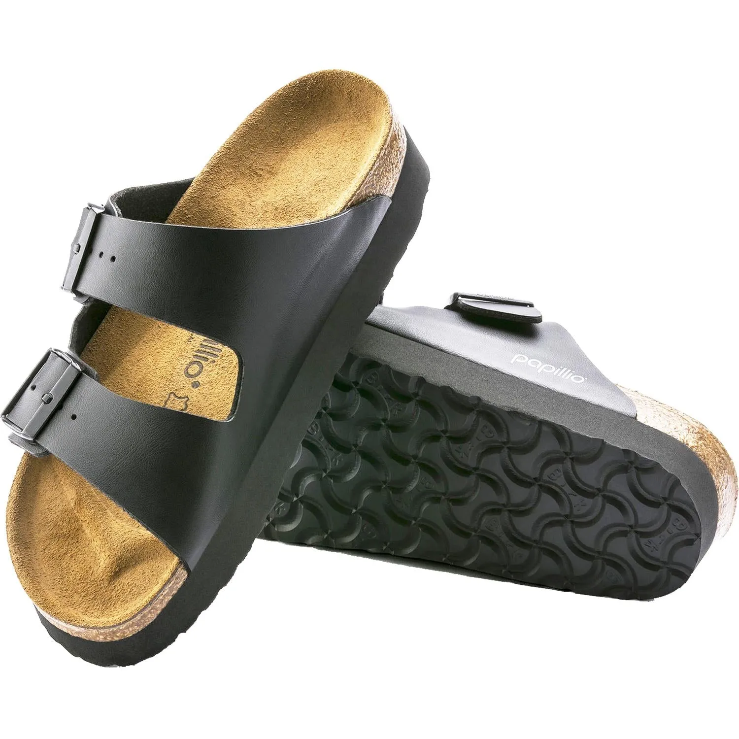 Women's Birkenstock Papillio Arizona Platform Black Birko-Flor